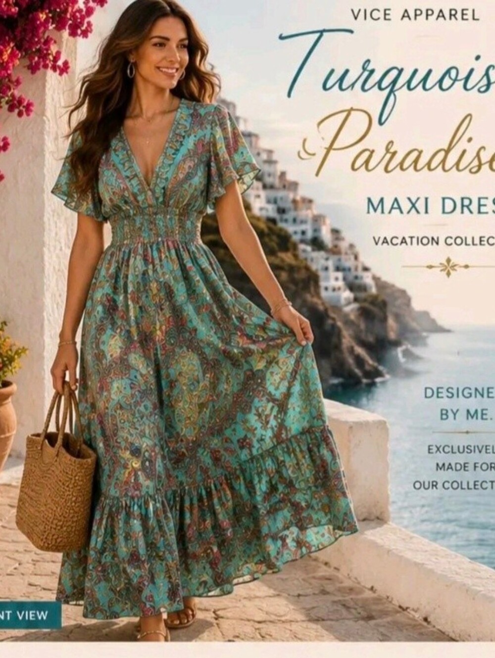 Turquoise Paradise Maxi Dress